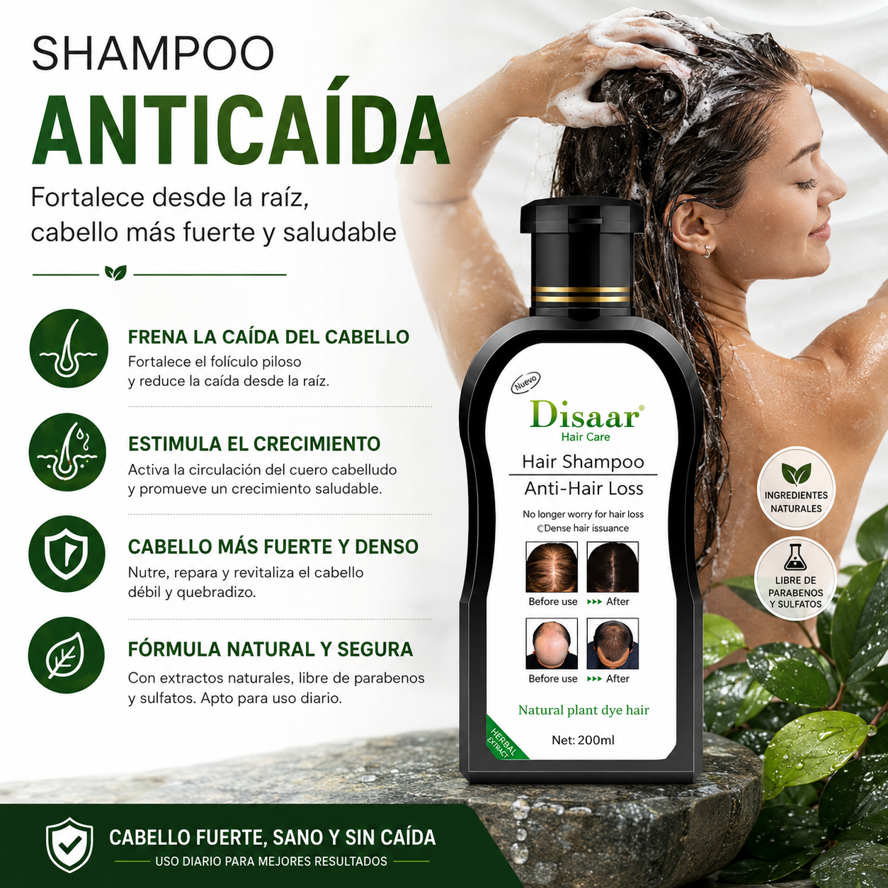 Shampoo Anticaída Hair Care Disaar · 200ml