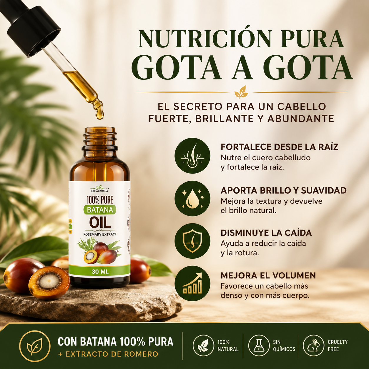 Aceite Batana Crecimiento Cabello 30 ml