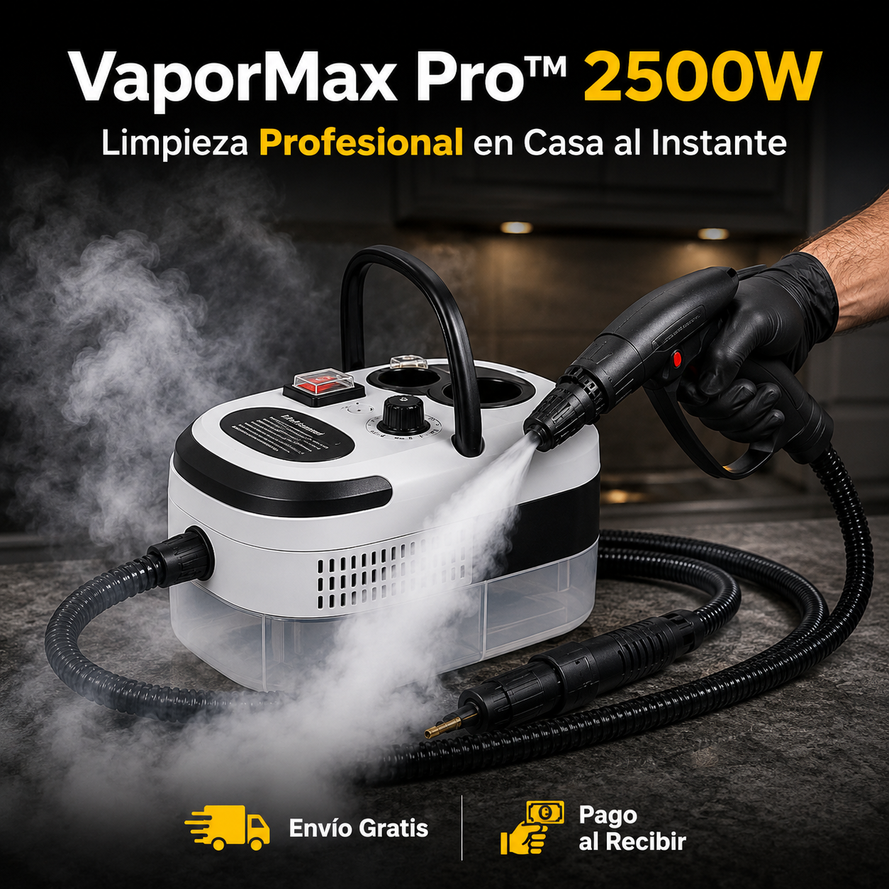 VaporMax Pro™ - Limpiador a Vapor de Alta Presión 2500W