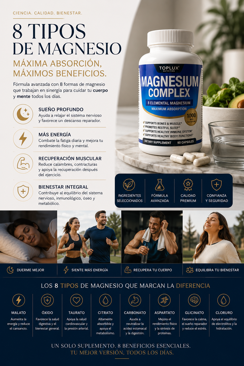 ✨2x1 Magnesium Complex 1000 mg ORIGINAL 8 en 1