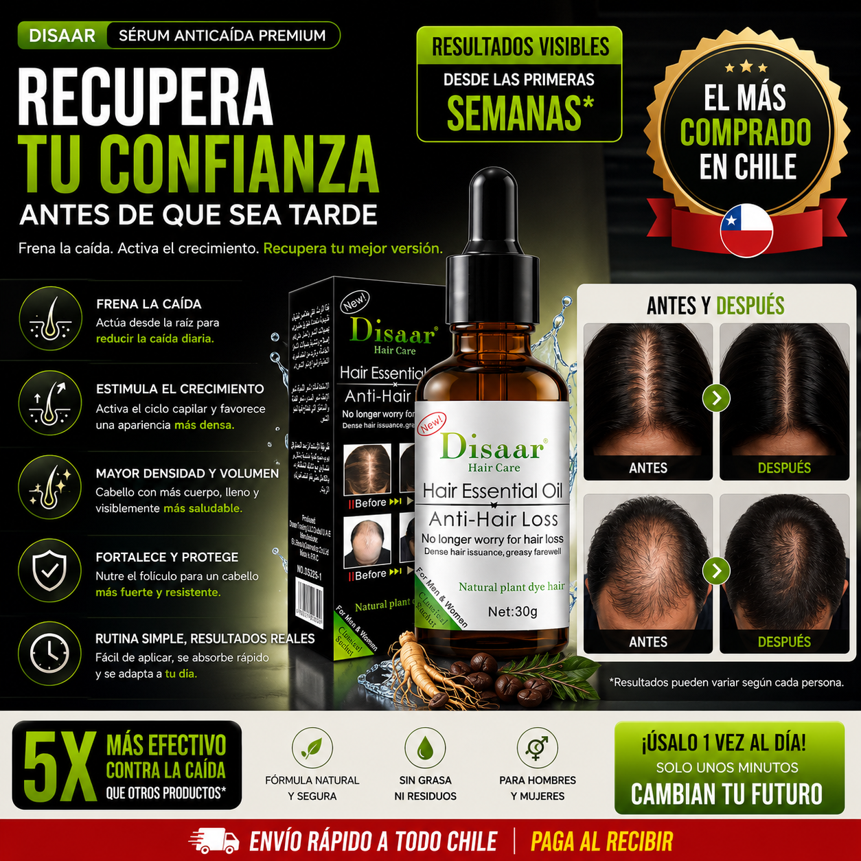 Sérum Anticaída Disaar - Sérum de Densidad Capilar